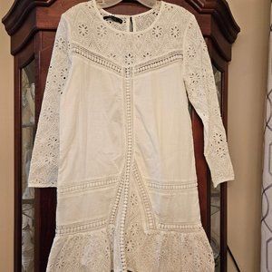 NWT Deluc White Eyelet Mini Dress